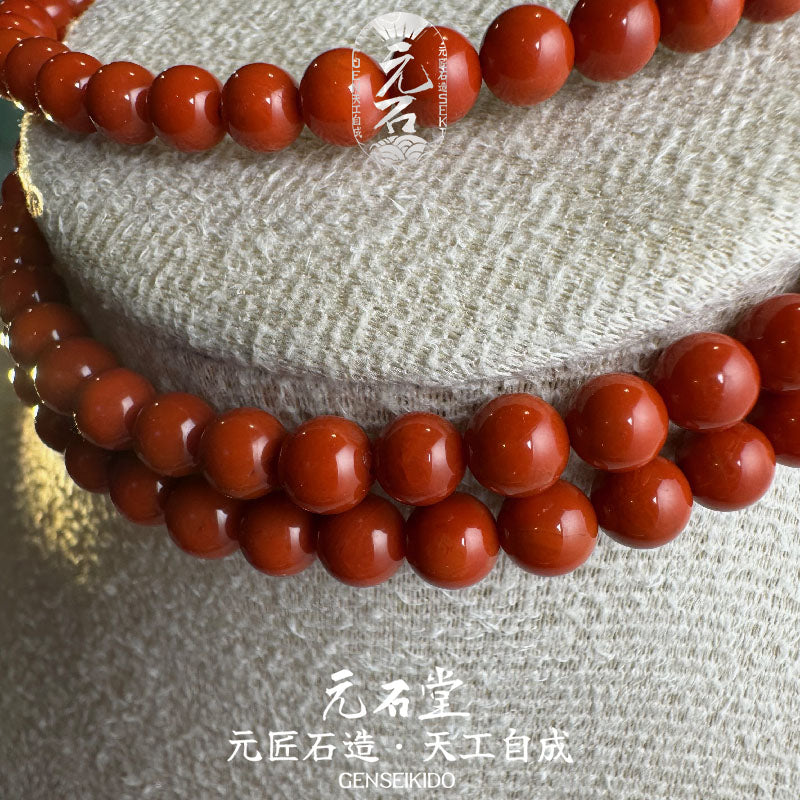 versatile 6mm red agate necklace or bracelet