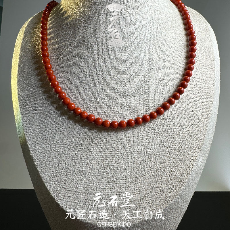 versatile 6mm red agate necklace or bracelet